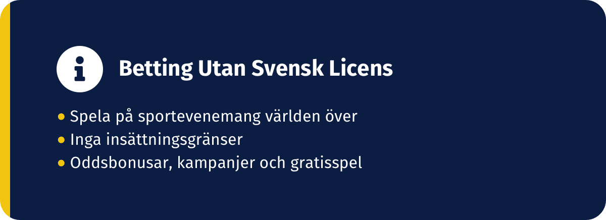 info om spelbolag utan svensk licens