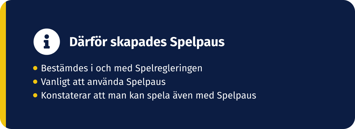 information om Spelpaus
