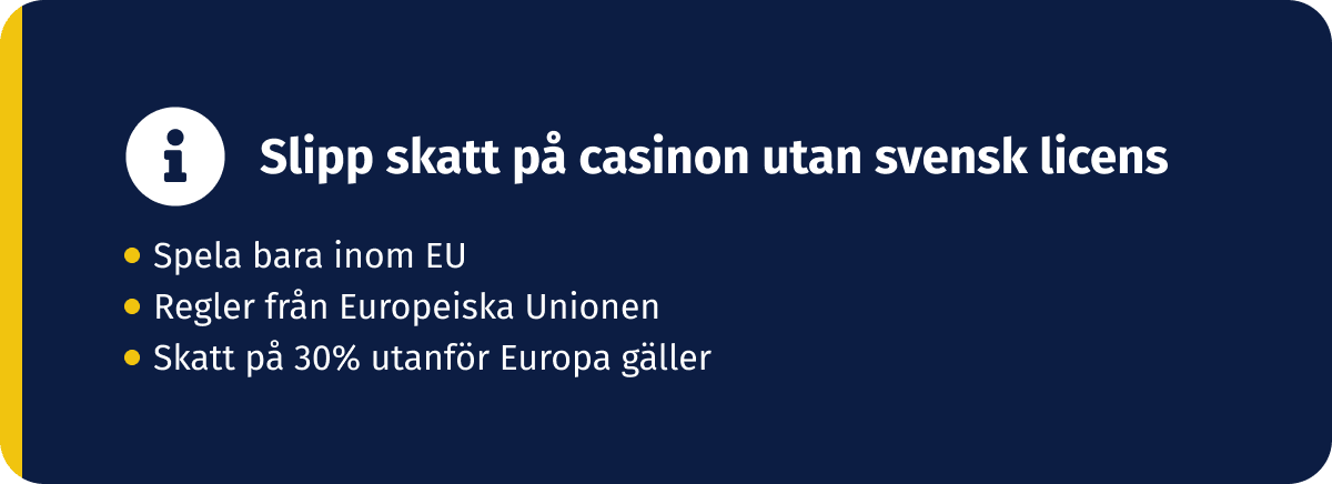 cara bermain bebas pajak di kasino tanpa lisensi Swedia