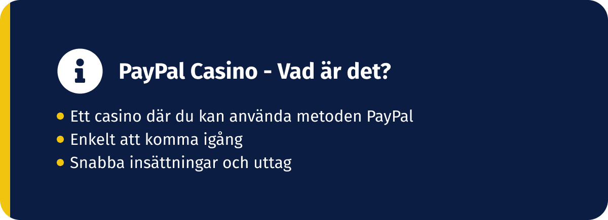 vad ett paypal casino är för något